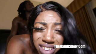 Cristal cooper delgado con un espólio petite aberración ama cameroncongo bbc