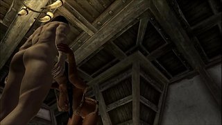 Yr Hynaf Porn V: Skyrim - Forsworn Babe Sucks ac yn Fucks