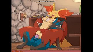 Delphox ద్వారా ఇబ్బంది పెట్టాడు Lucario యానిమేటెడ్